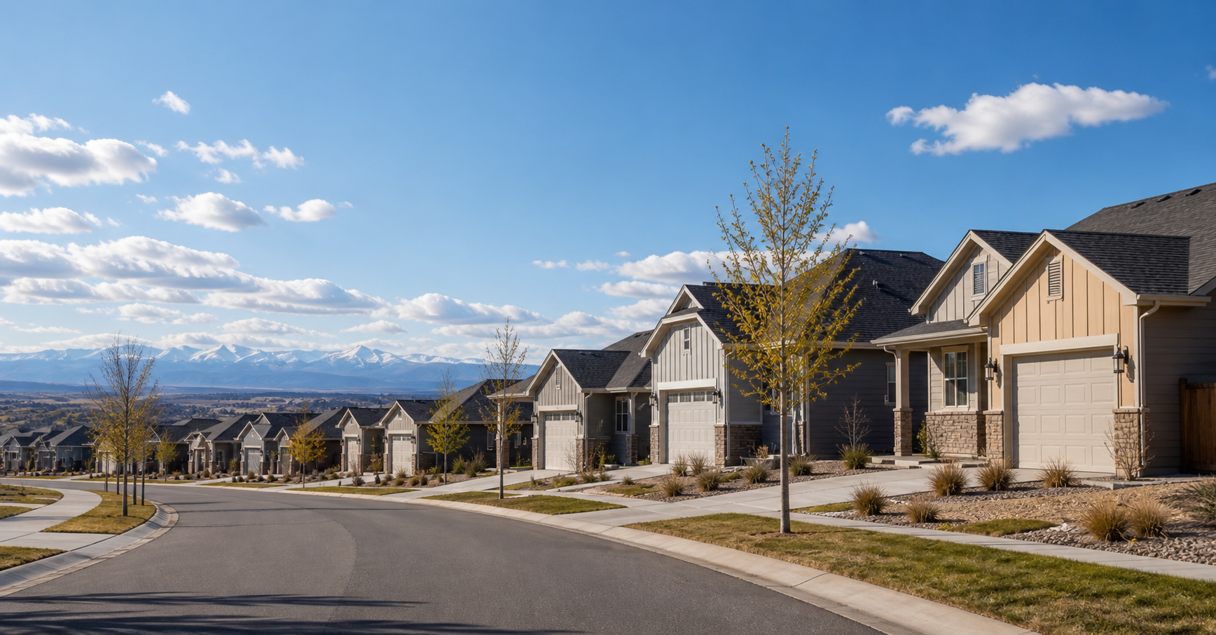 Residential neighborhood along Colorado's Front Range near Thornton
